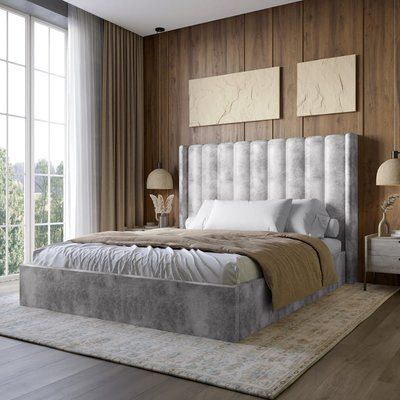 Двуспальная кровать с подъемным механизмом LION Нино 160x200 см SILK 302 Мраморный (LION-045059) 31063 фото