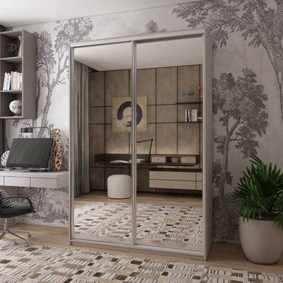 Шкаф-купе Doros Сити Лайт Кашемир 2 зеркала 120х60х225 (80736341) 38191 фото