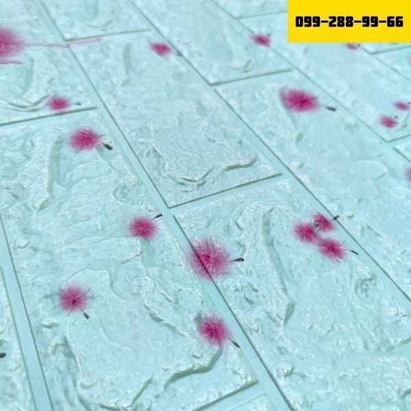 Самоклеюча 3D панель 700х770х4мм Блакитні кульбаби (322) SW-00001362 SW-00001362 фото