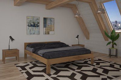 Двуспальная кровать iSmart Дели Орех светлый 140х190 см (DMBG-2205) 15101 фото