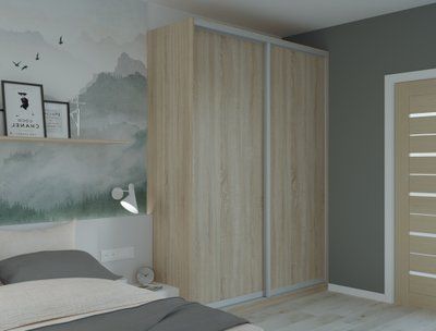 Шкаф-купе двухдверный Doros Сити 24 180х60х240 см Дуб сонома (DRS-011055) 00000054082 фото