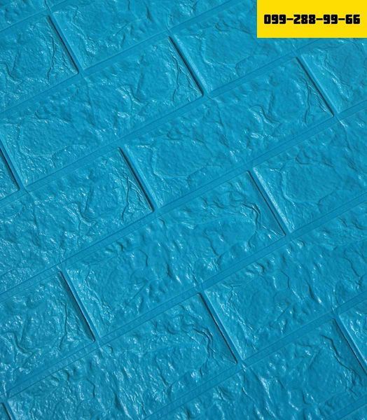 Самоклеющаяся декоративная 3D панель кирпич синее небо 700x770x5 мм 1020-5 фото
