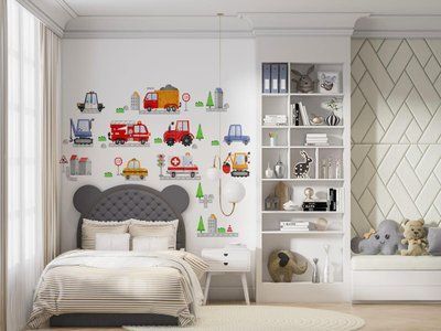 Детские стикеры Автомобили 30х40см, 4 листа (120х40см) (710052022) SW-00001015 фото