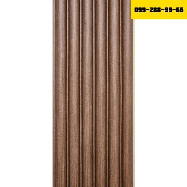 Рейка декоративна WPC кругла стінова 3000х152х15мм Каштан SW-00001872 SW-00001872 фото