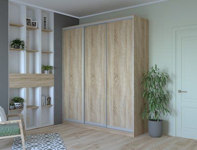 Шкаф-купе трехдверный Doros Сити 24 208х60х240 см Дуб сонома (DRS-011058) 00000054085 фото