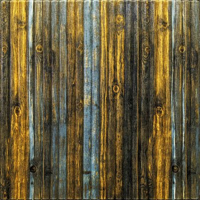 Самоклеющаяся декоративная 3D панель бамбук серо-коричневый 700x700x8.5мм (075) SW-00000088 1208915891 фото
