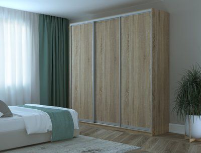 Шкаф-купе трехдверный Doros Сити 24 238х60х240 см Дуб сонома (DRS-011059) 00000054086 фото