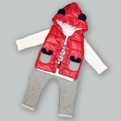 Детский костюм тройка "Мышонок" красный 92р. SW-00000600 фото