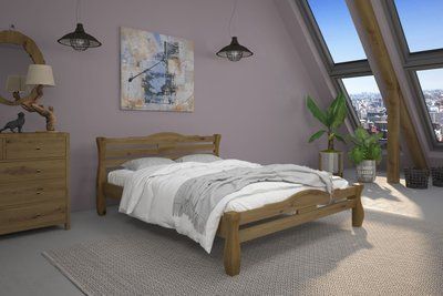 Двоспальне ліжко iSmart Монако Горіх світлий 160х200 см (DMBG-1817) 14713 фото