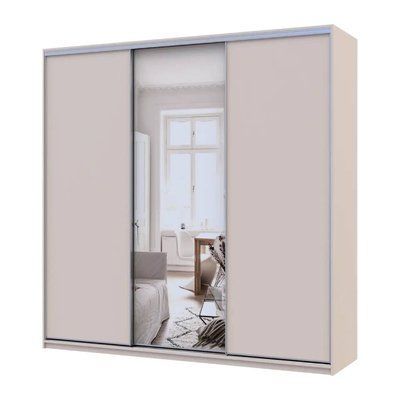 Шкаф-купе Doros Сити Лайт Кашемир 2 ДСП/1 зеркало 225х60х225 (80736383) 38204 фото