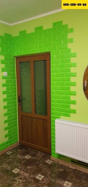 3D панель самоклеюча цегла Зелений 700х770х7мм (013-7) SW-00000051 SW-00000051 фото