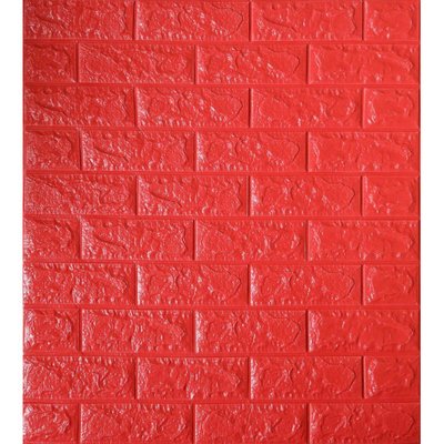 Самоклеюча декоративна 3D панель червона цегла 700x770x5 мм 1023-5 фото