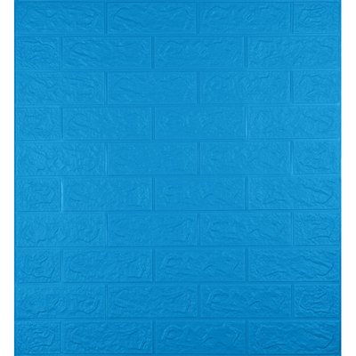 Самоклеюча декоративна 3D панель під синю цеглу 700x770x5 мм 3-5 фото