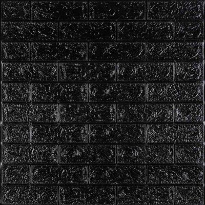 3D панель самоклеющаяся кирпич Черный 700x770x5мм (019-5) SW-00000151 1269268879 фото