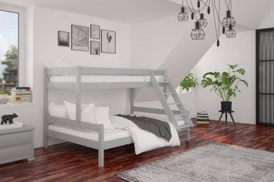 Двухъярусная детская кровать iSmart Атланта Светло-серый (RAL 7040) 120-80х200 см (DMBG-2274) 15170 фото