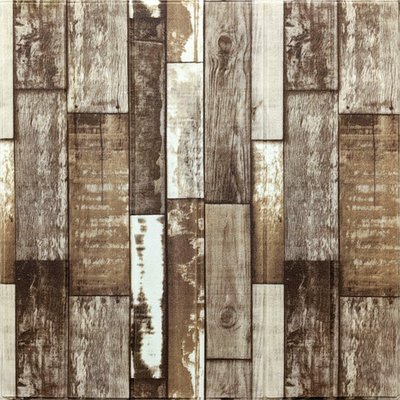 Самоклеющаяся декоративная 3D панель коричневое дерево 700x700x5мм (049) SW-00000152 1267677210 фото