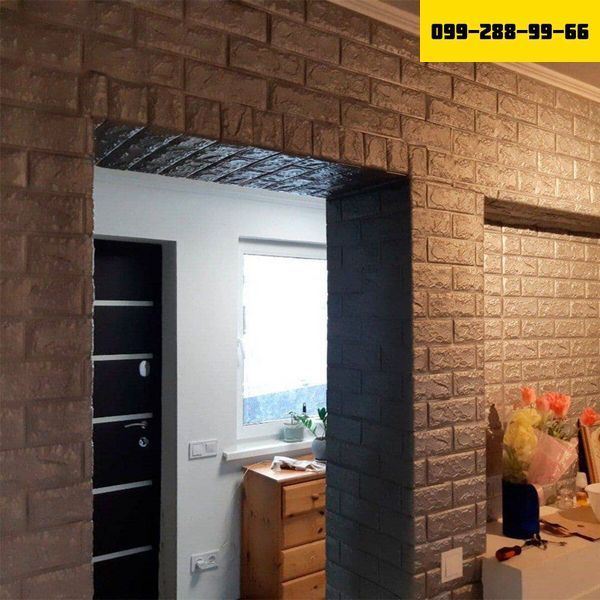 3D панель самоклеющаяся 700x770x7мм кирпич Серебро (017-7) SW-00000059 SW-00000059 фото