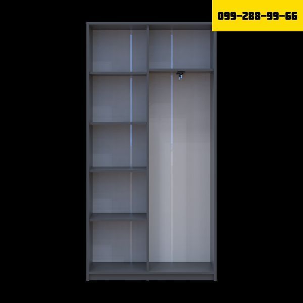 Распашный шкаф Doros Студент Графит/Белый 90х38х180 DRS-011623 (44900273) 38214 фото