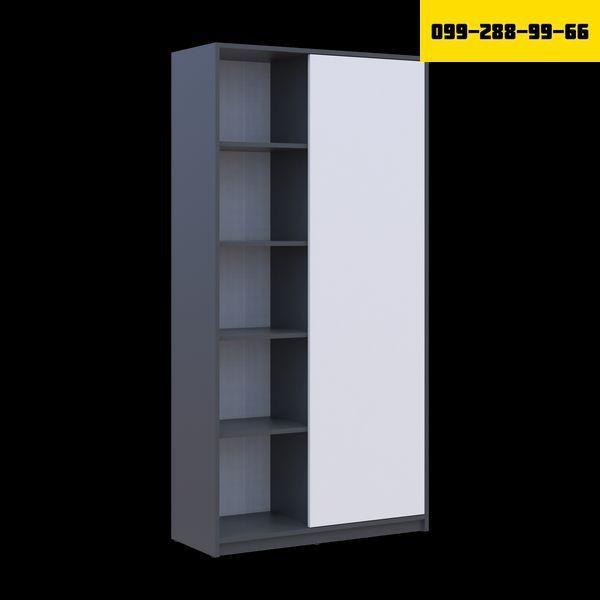 Распашный шкаф Doros Студент Графит/Белый 90х38х180 DRS-011623 (44900273) 38214 фото