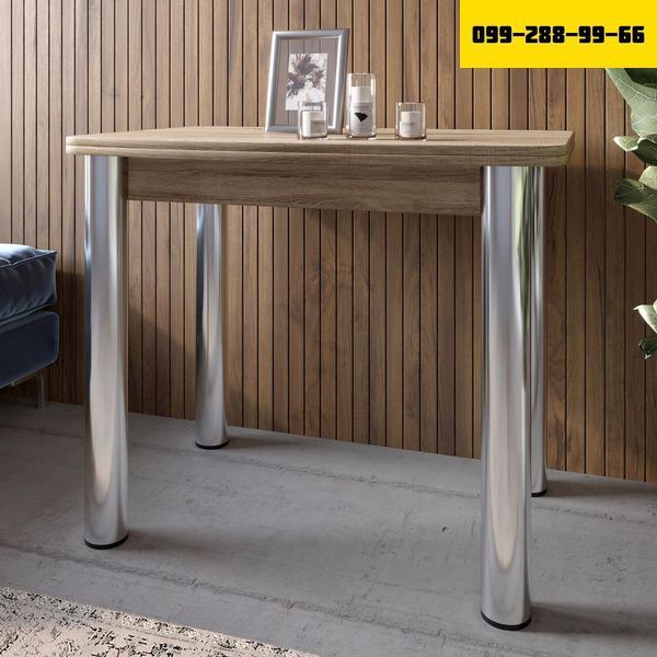 Обеденный стол раскладной LION Нота Дуб Сонома трюфель 60x90/90x120 (LION-041284) 17615 фото