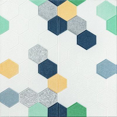 Панель стеновая 3D 700х700х4мм Мозаика сине-жёлтая SW-00002016 SW-00002016 фото