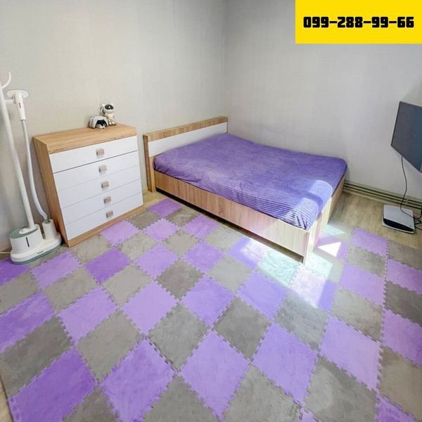 Підлога-пазл плюшевий 30х30х1см Світло-сірий (D) SW-00002080 SW-00002080 фото