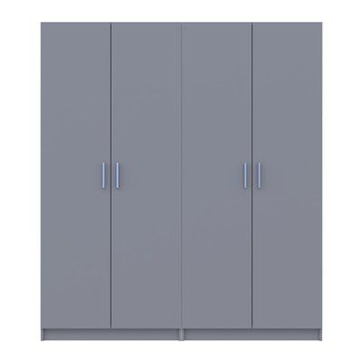 Комплект Doros Промо с полками Серый 2+2 ДСП 180х48х204 DRS-011627 (80737771) 38218 фото
