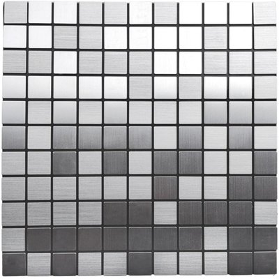 Самоклеющаяся алюминиевая плитка серебряная мозаика 300х300х3мм SW-00001167 (D) SW-00001167 фото