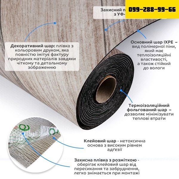 Напольное виниловое самоклеющееся покрытие в рулоне 3000х600х1,5мм SW-00001819 SW-00001819 фото