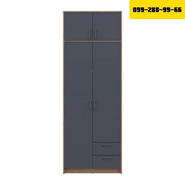 Антресоль Doros Ронди Дуб Артизан/Графит 2 ДСП 82х52х41 DRS-011606 (80737812) 38160 фото