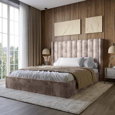 Двуспальная кровать с подъемным механизмом LION Нино 160x200 см SILK 105 Шоколадный (LION-045055) 31059 фото