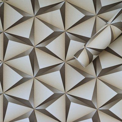 Самоклеющаяся пленка бежевые 3D треугольники 0,45х10м SW-00001235 SW-00001235 фото
