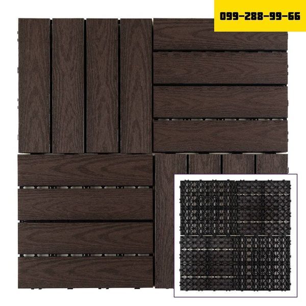 Композитная плитка WPC орех 30*30CM*2СM (D) SW-00001714 SW-00001714 фото