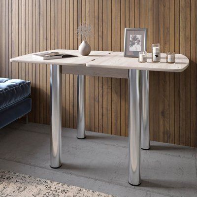 Обеденный стол раскладной LION Нота Мини Самоа дымчатый 60x70/70x120 (LION-041302) 17630 фото