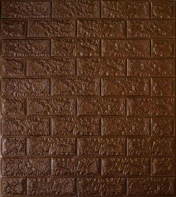 Самоклеюча декоративна панель під коричневу цеглу 700x770x5 мм 1005-5 фото