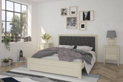 Двуспальная кровать iSmart Торонто Т2 Айвори + Аляска 97 180х190 см (DMBG-1199) 14095 фото