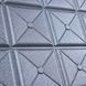 Самоклеюча декоративна 3D панель квадрат срібло 700x700x8 мм 177-8 фото 2